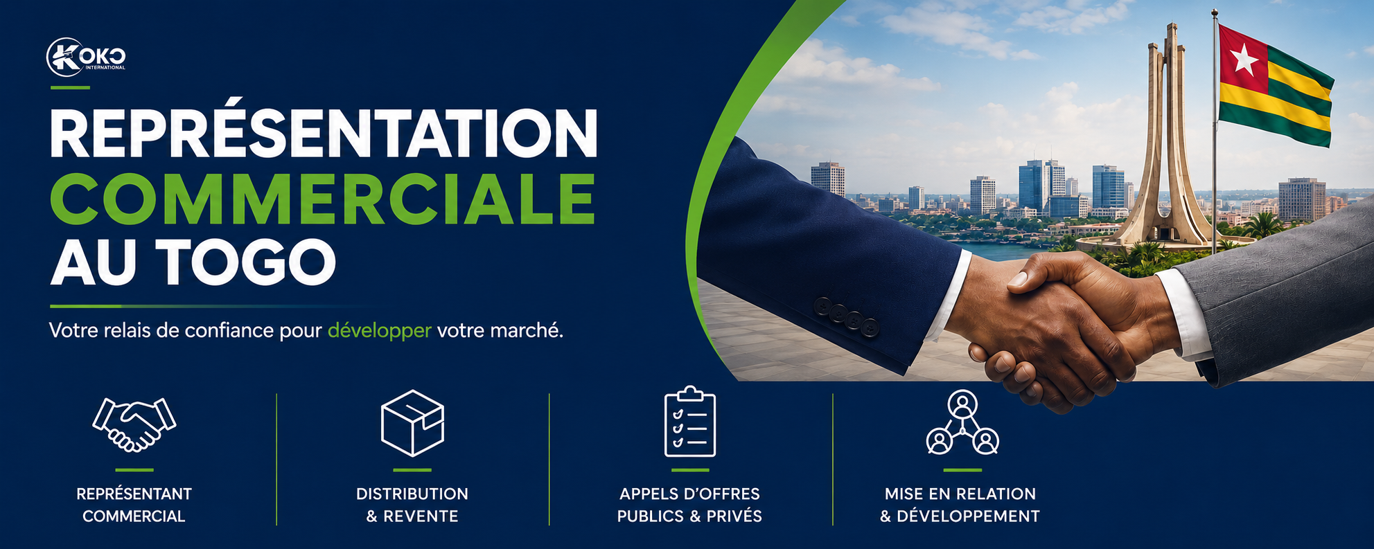 Représentation commerciale au Togo avec KOKO International